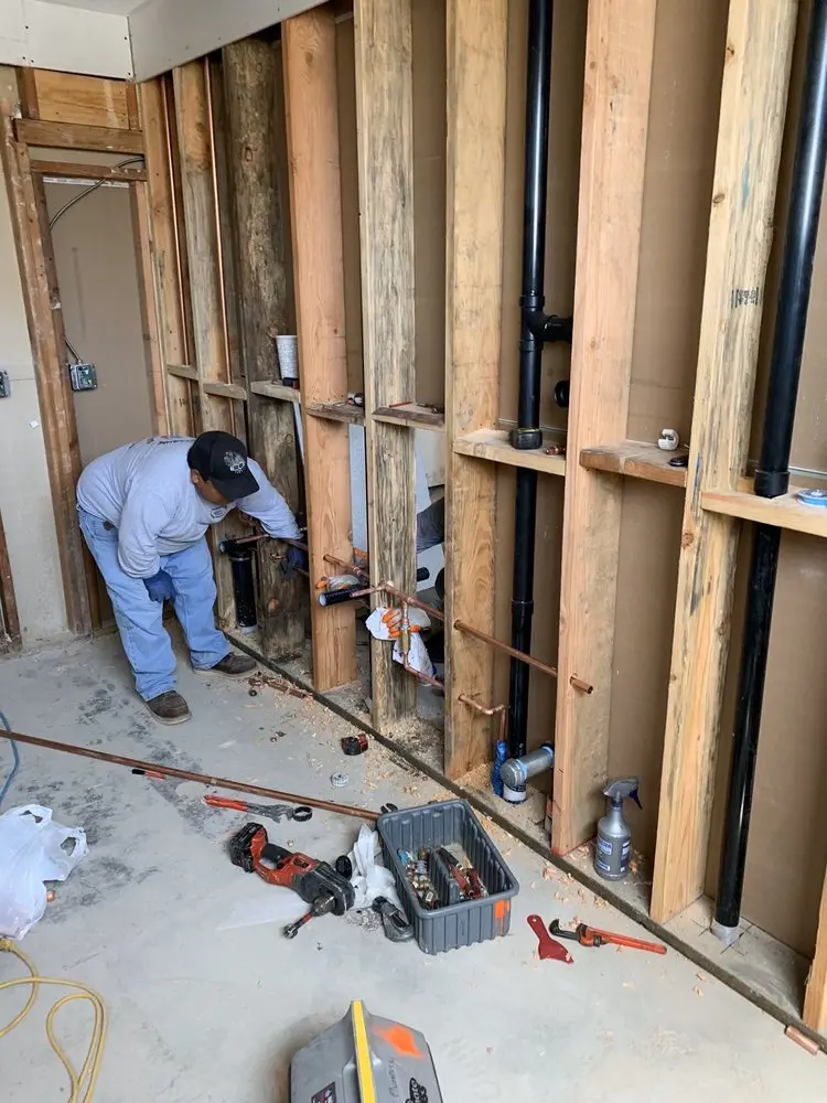 Commercial rough-in plumbing for Water Heater Replacement in Kings Mills